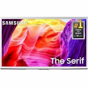 Samsung The Serif LS01D QN55LS01DAF 54.6" Smart LED-LCD TV - 4K UHDTV - High Dynamic Range (HDR) - Cloud White - Image 1